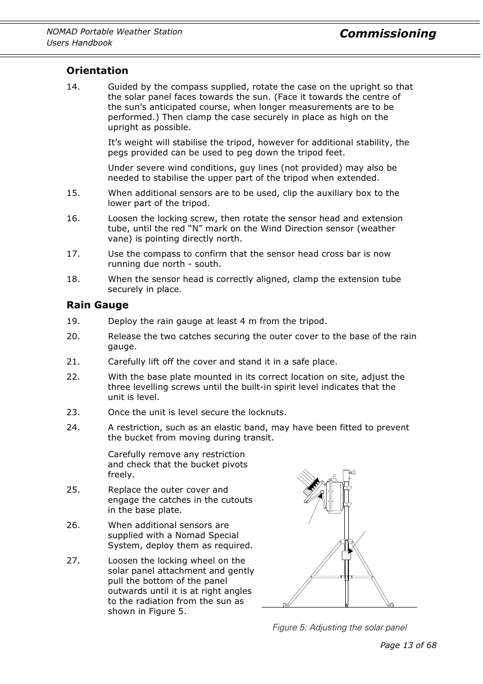 Commissioning | Casella CEL Nomad portable weather station User Manual | Page 13 / 68