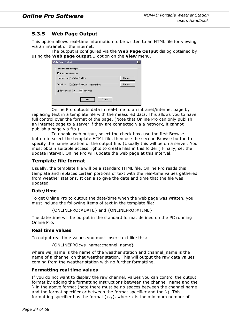 Online pro software | Casella CEL Nomad portable weather station User Manual | Page 34 / 68