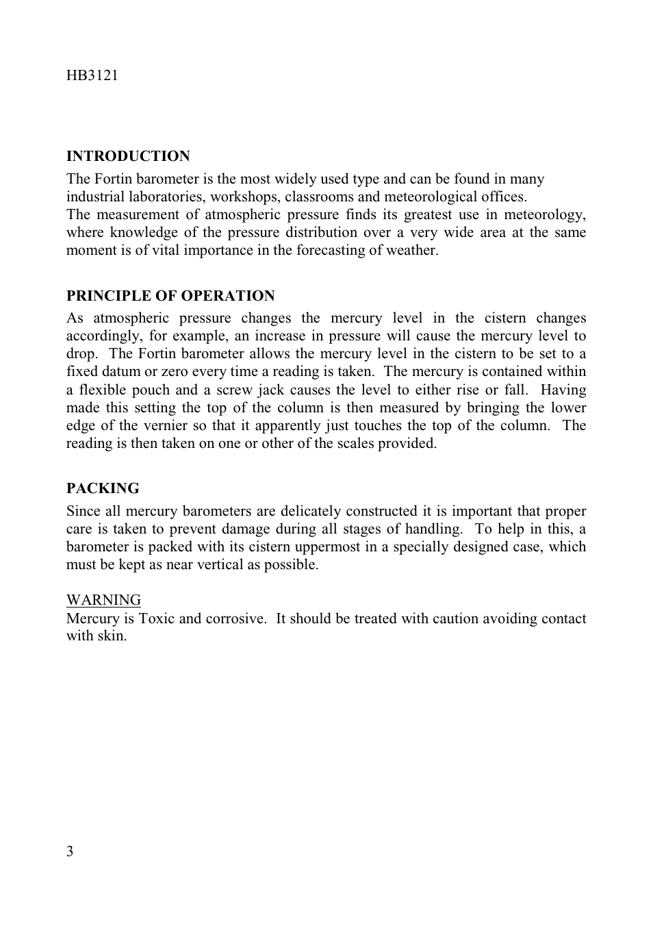 Casella CEL Fortin barometer User Manual | Page 3 / 11