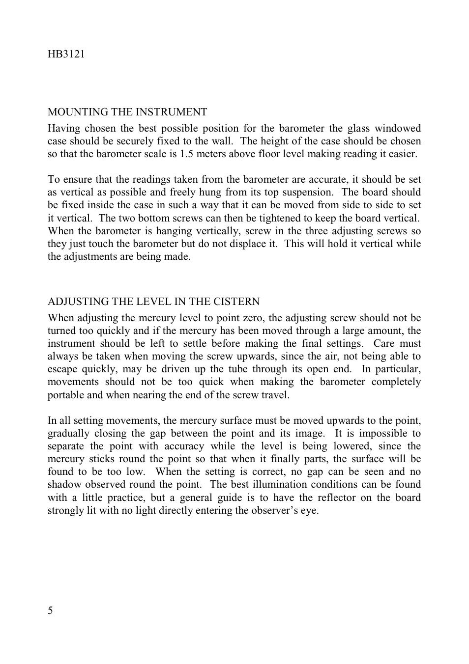 Casella CEL Fortin barometer User Manual | Page 5 / 11