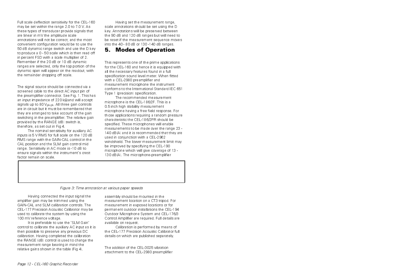 Modes of operation | Casella CEL CEL-160 User Manual | Page 12 / 24