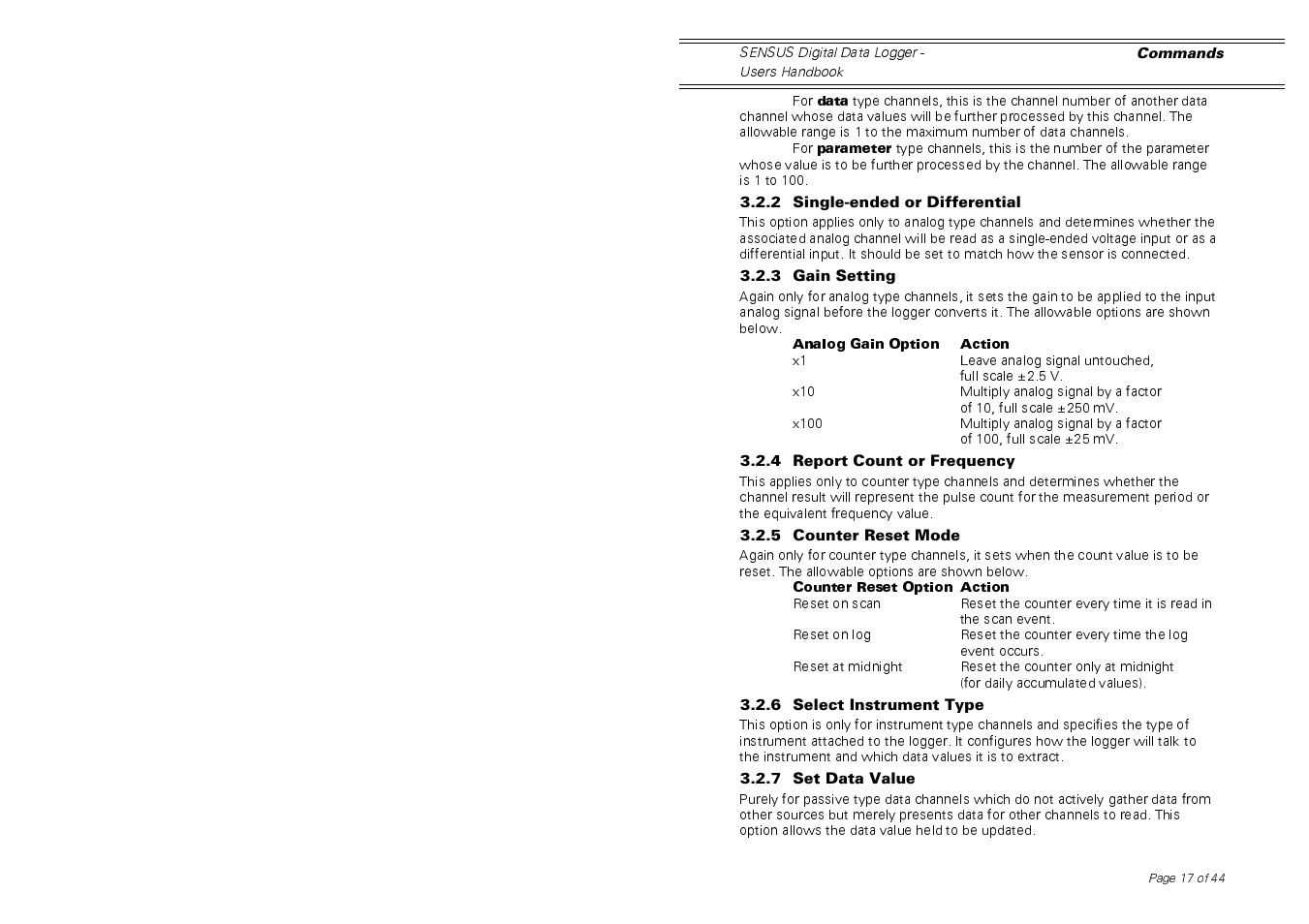 Casella CEL Sensus data logger unit User Manual | Page 17 / 44