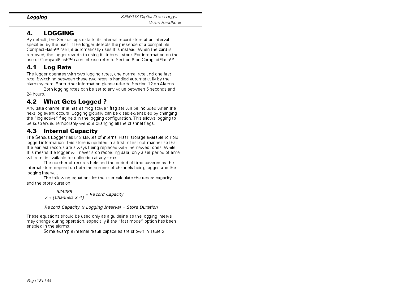 Casella CEL Sensus data logger unit User Manual | Page 18 / 44