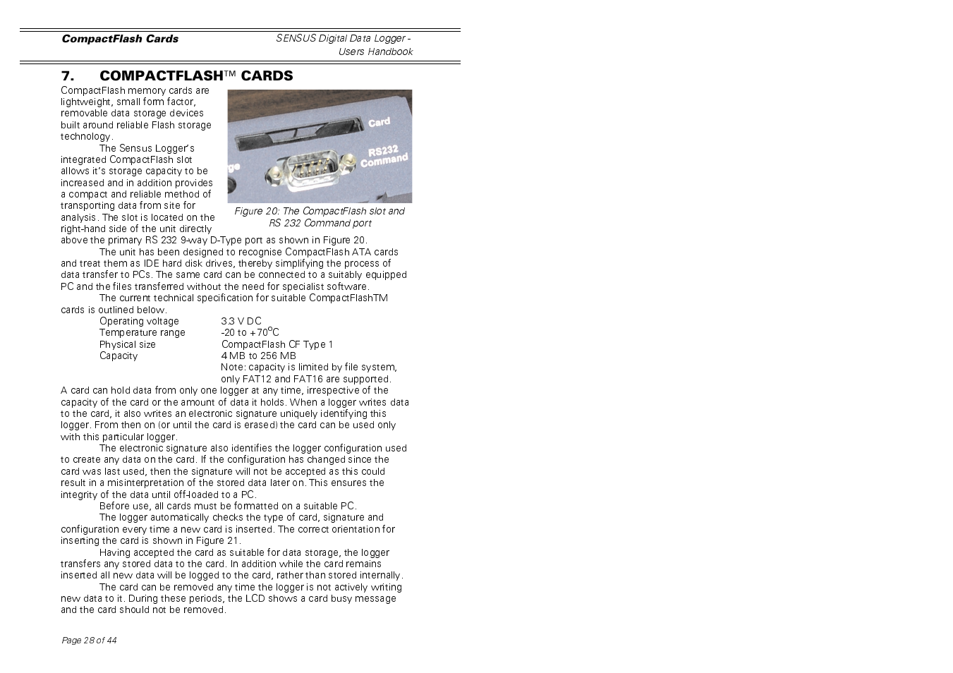 Casella CEL Sensus data logger unit User Manual | Page 28 / 44