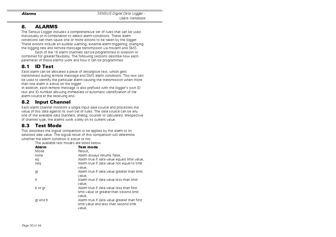 Casella CEL Sensus data logger unit User Manual | Page 30 / 44