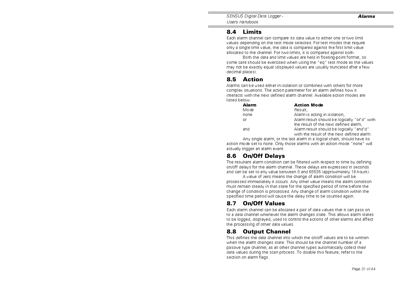Casella CEL Sensus data logger unit User Manual | Page 31 / 44
