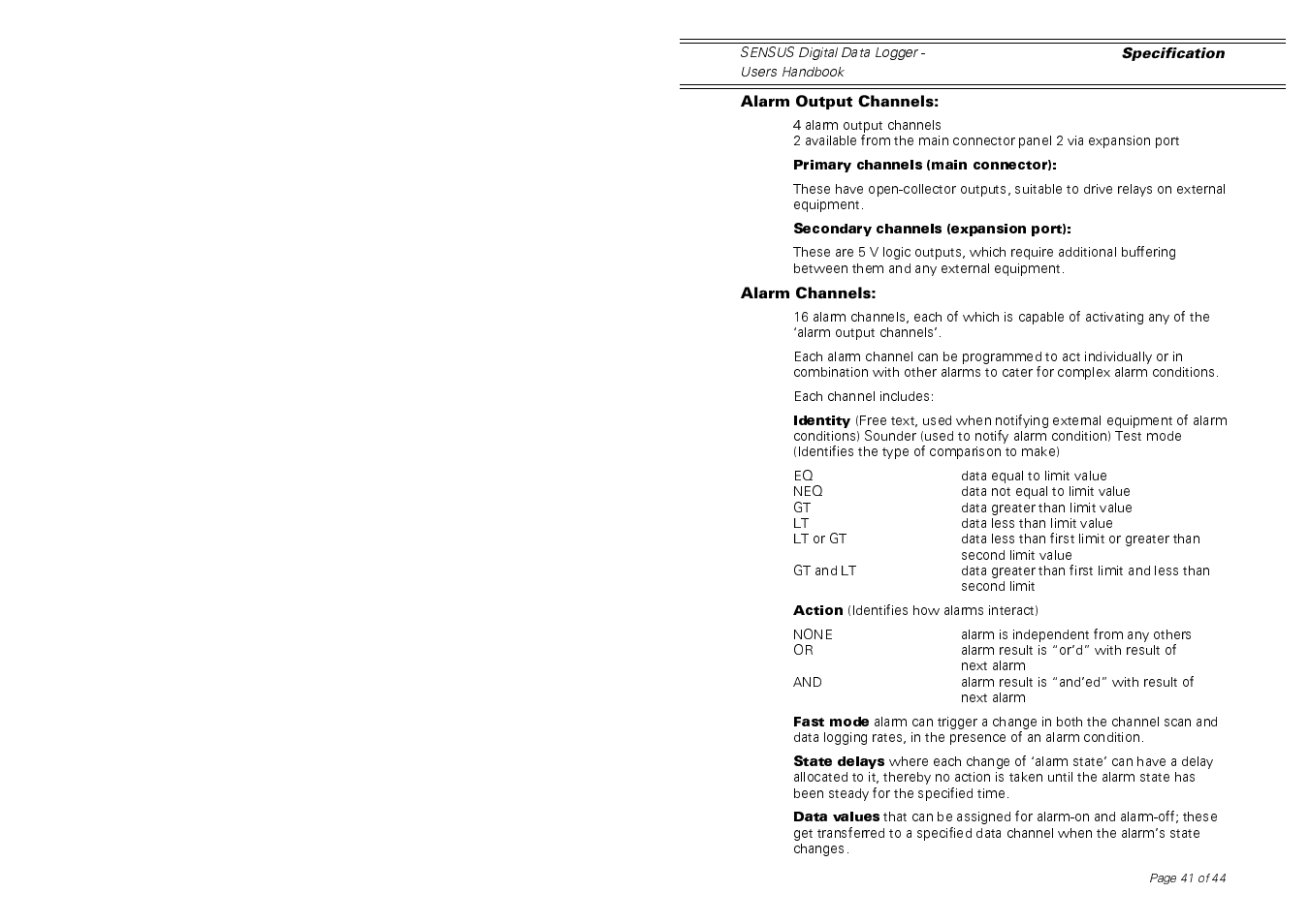 Casella CEL Sensus data logger unit User Manual | Page 41 / 44