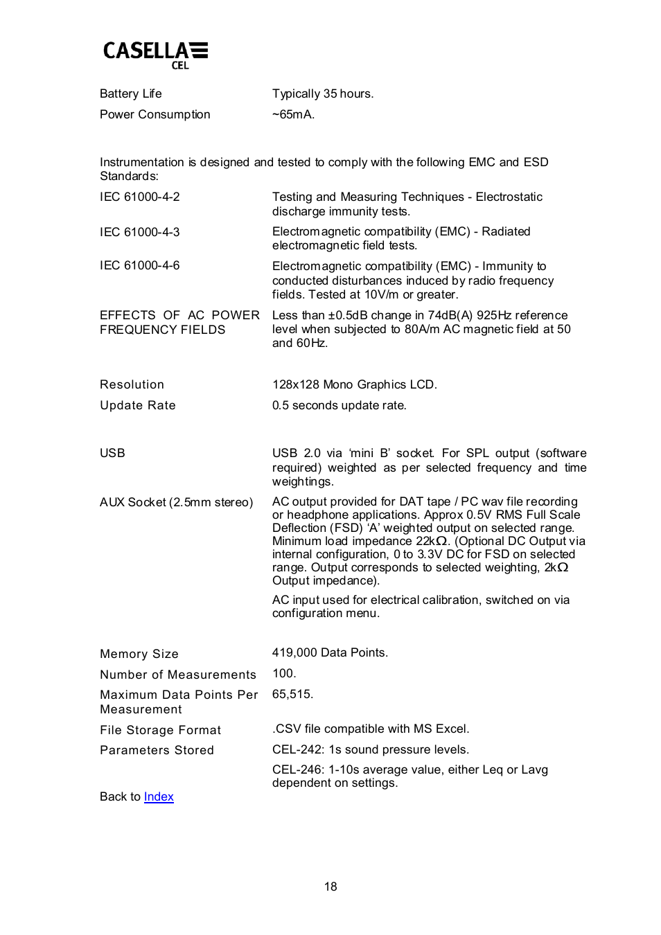 Casella CEL CEL24X User Manual | Page 18 / 21
