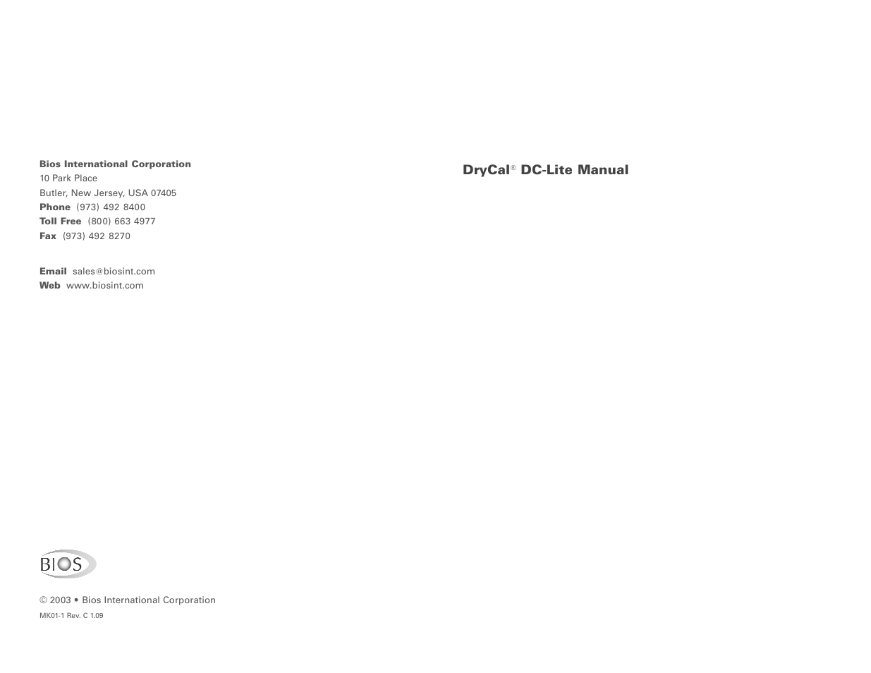Casella CEL DryCal DC-Lite flow calibrator User Manual | 10 pages