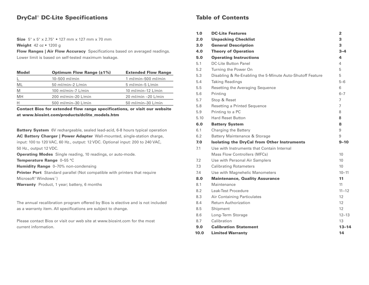 Casella CEL DryCal DC-Lite flow calibrator User Manual | Page 2 / 10