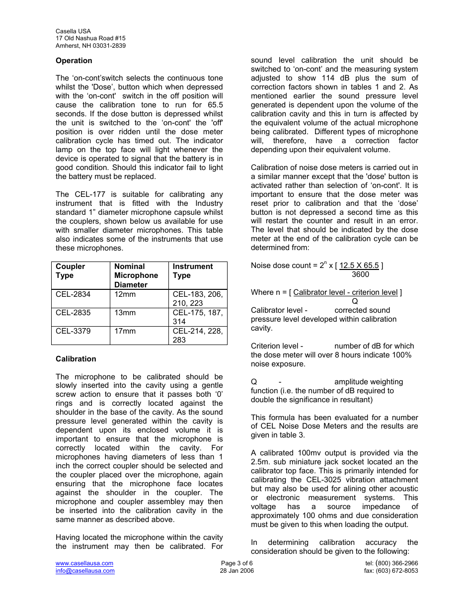 Casella CEL CEL-177 User Manual | Page 3 / 6