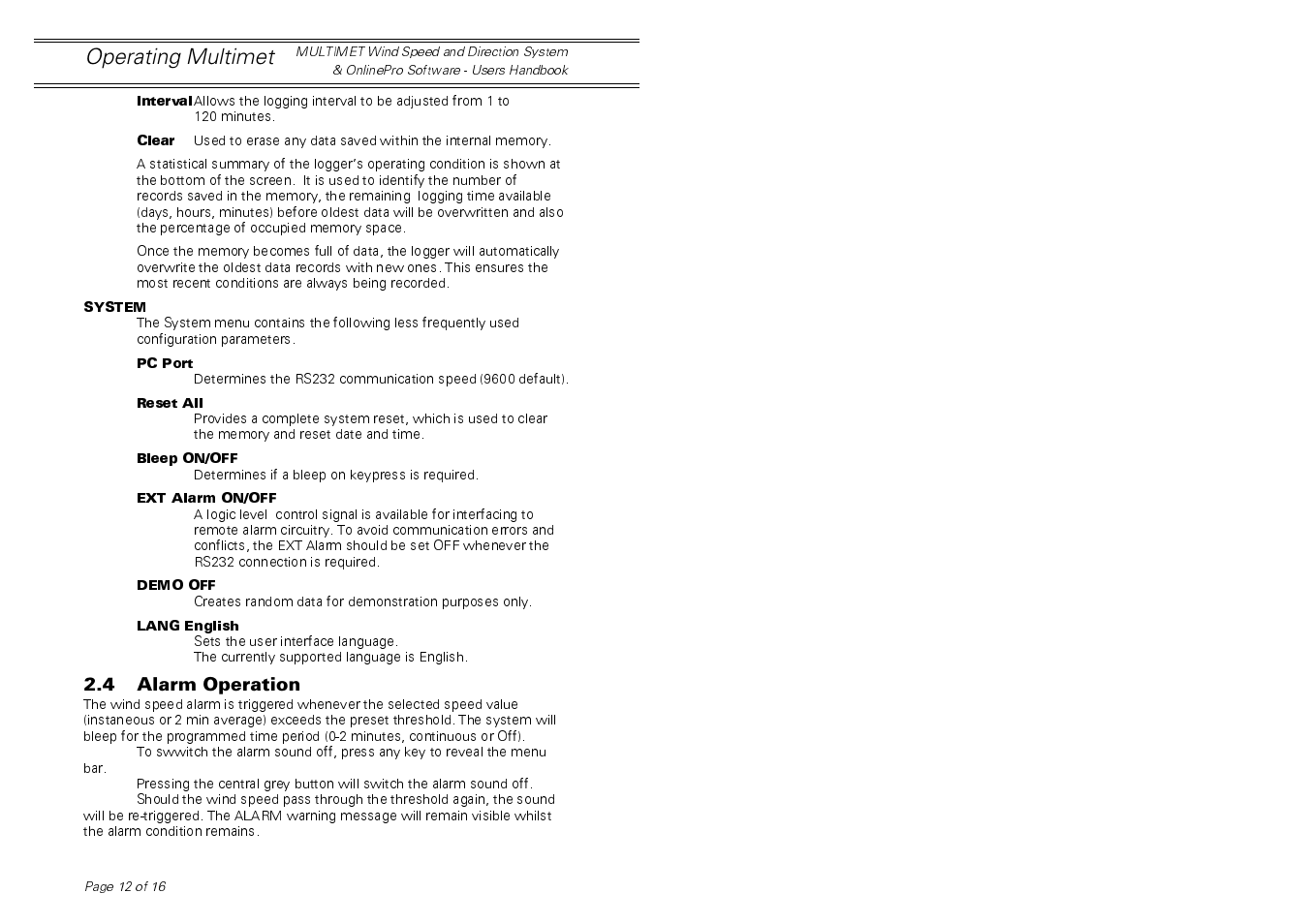 Operating multimet | Casella CEL Multimet User Manual | Page 12 / 16