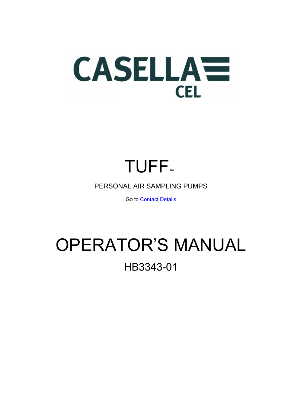 Casella CEL Software for the Tuff sampling pumps User Manual | 38 pages