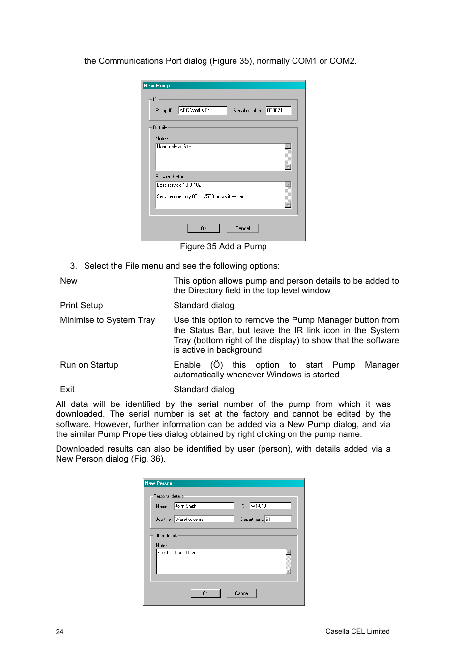 Casella CEL Software for the Tuff sampling pumps User Manual | Page 24 / 38