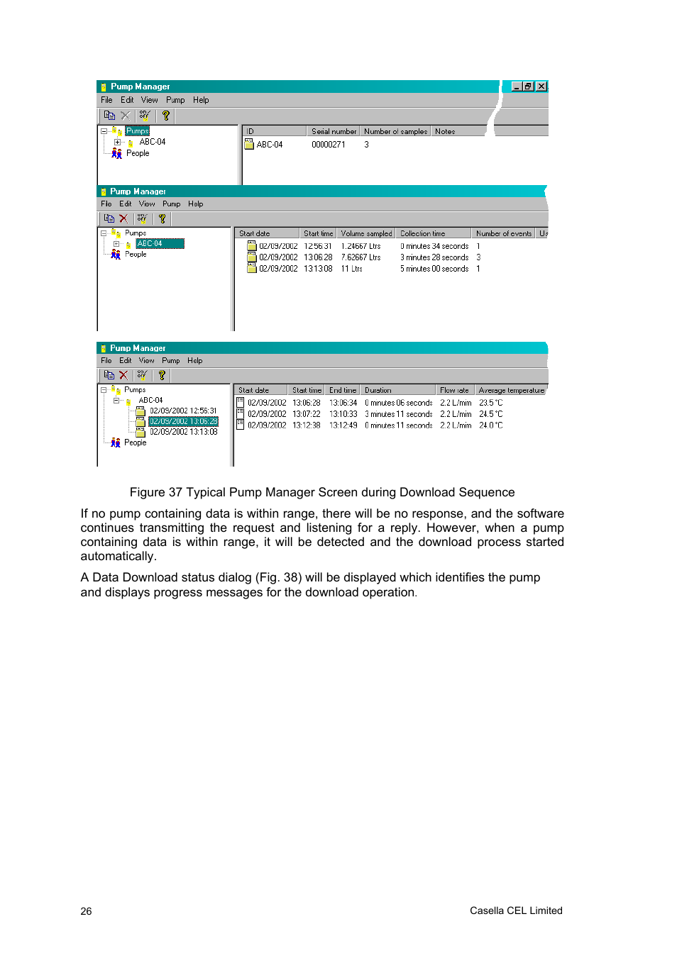 Casella CEL Software for the Tuff sampling pumps User Manual | Page 26 / 38