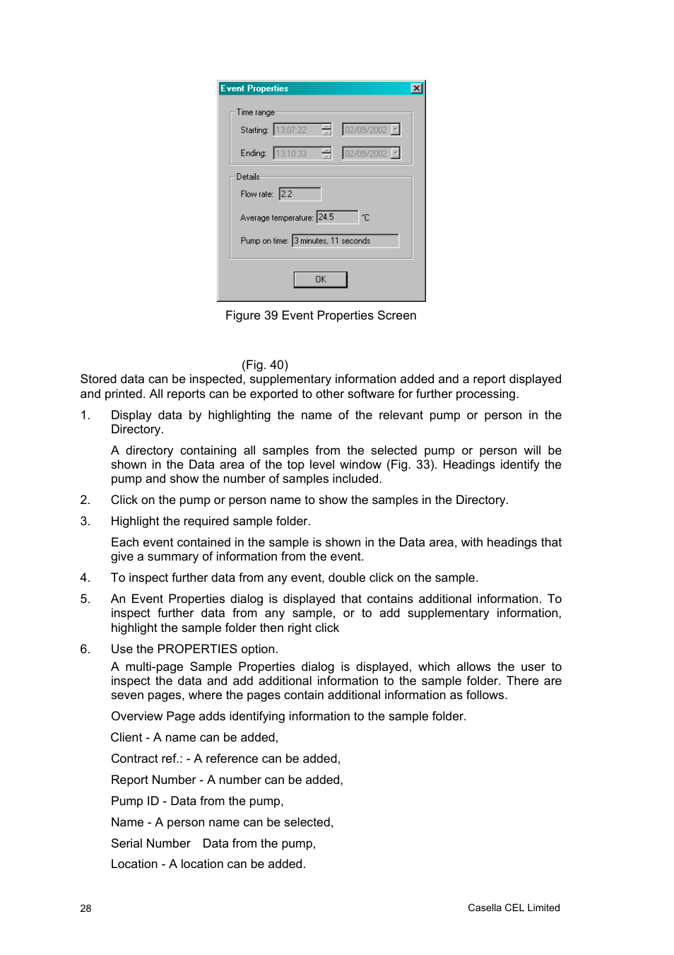 Casella CEL Software for the Tuff sampling pumps User Manual | Page 28 / 38