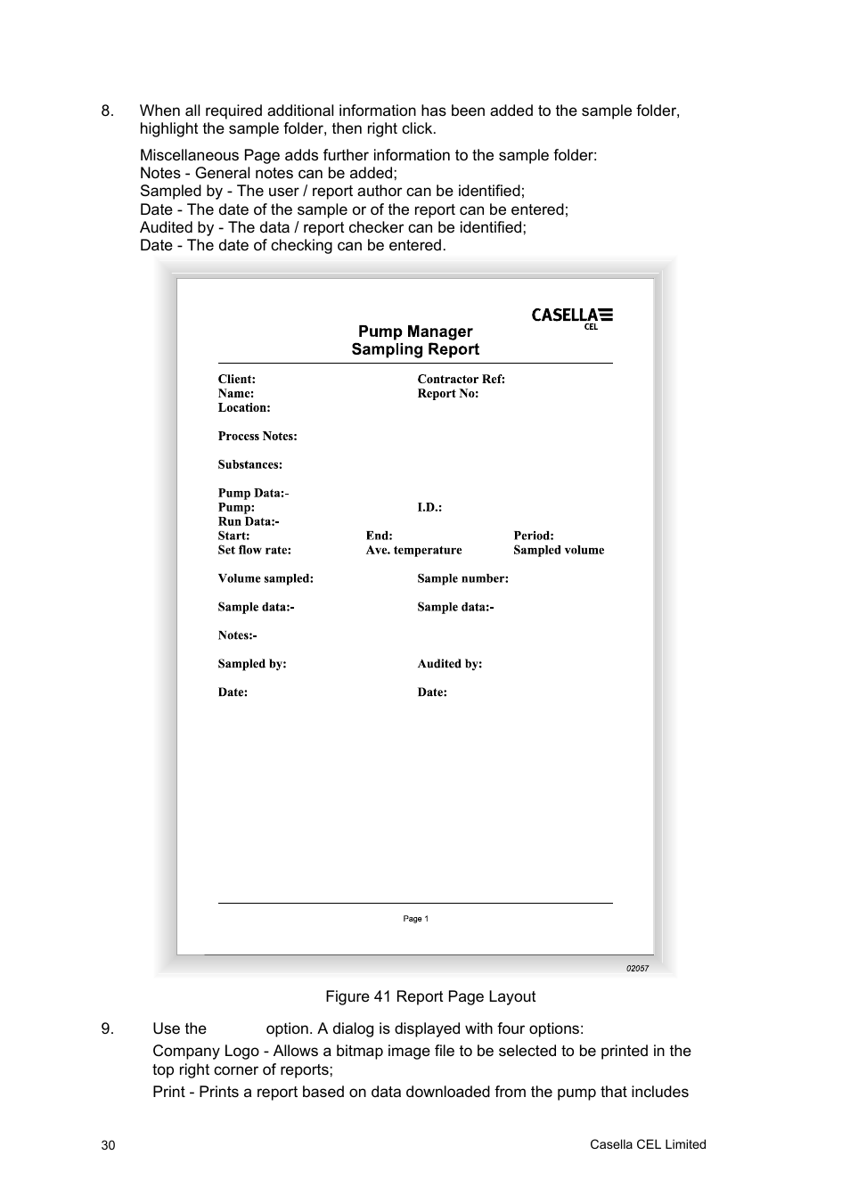 Casella CEL Software for the Tuff sampling pumps User Manual | Page 30 / 38