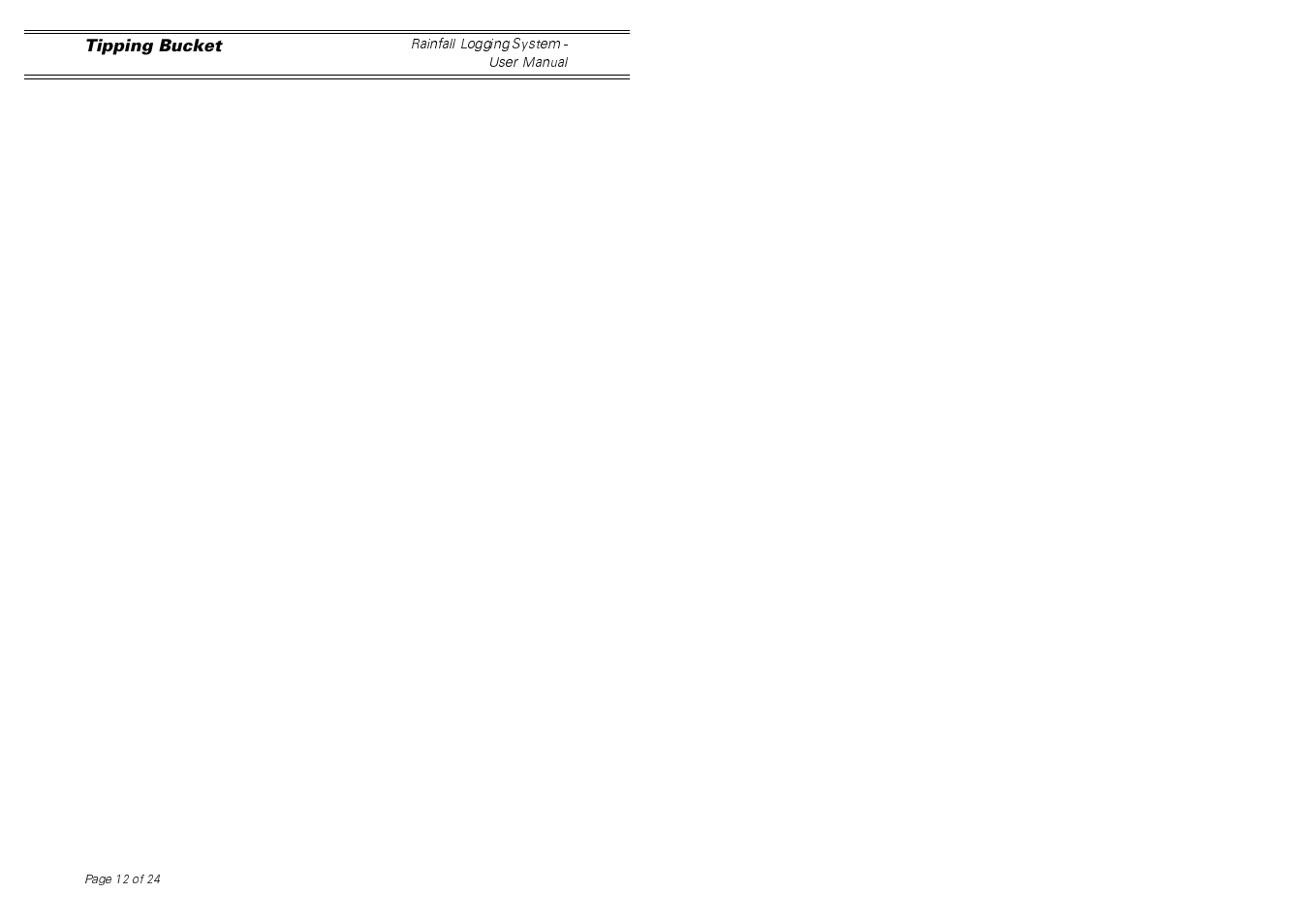 Casella CEL Software for the Rainfall gauge system User Manual | Page 12 / 24