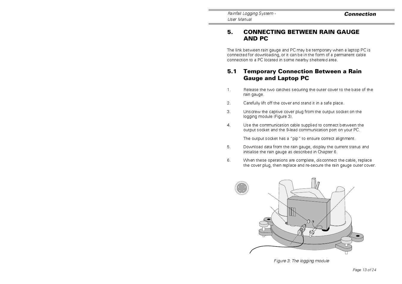 Casella CEL Software for the Rainfall gauge system User Manual | Page 13 / 24