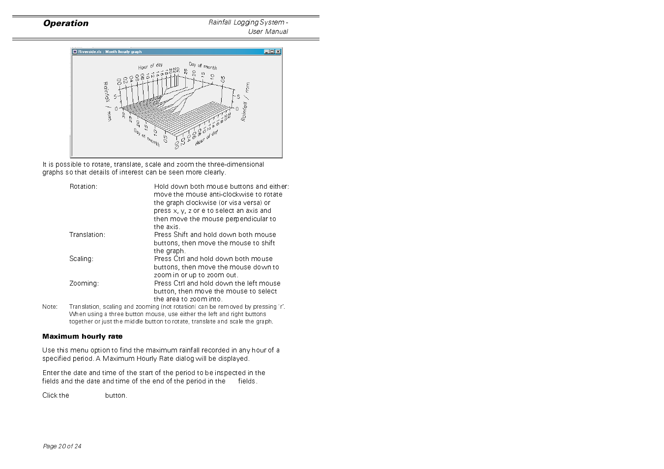 Casella CEL Software for the Rainfall gauge system User Manual | Page 20 / 24