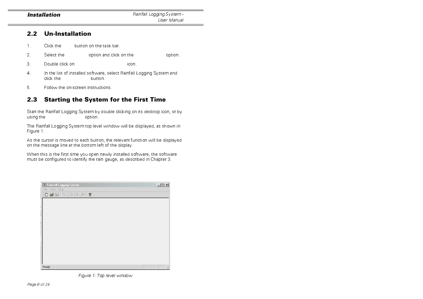 Casella CEL Software for the Rainfall gauge system User Manual | Page 6 / 24