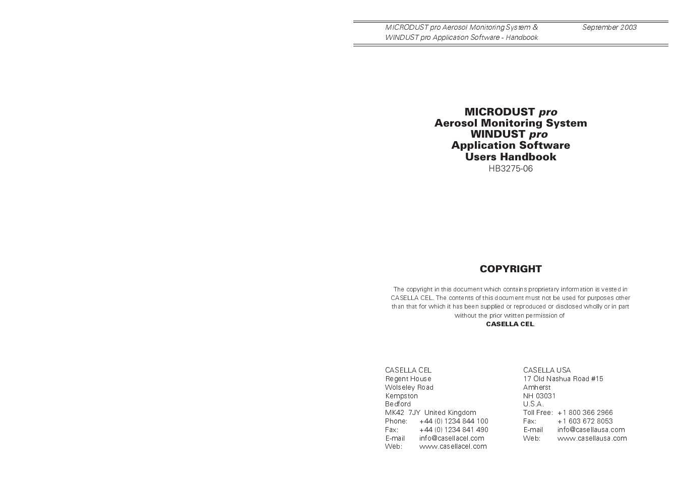 Casella CEL Software for the Microdust dust monitor User Manual | 59 pages