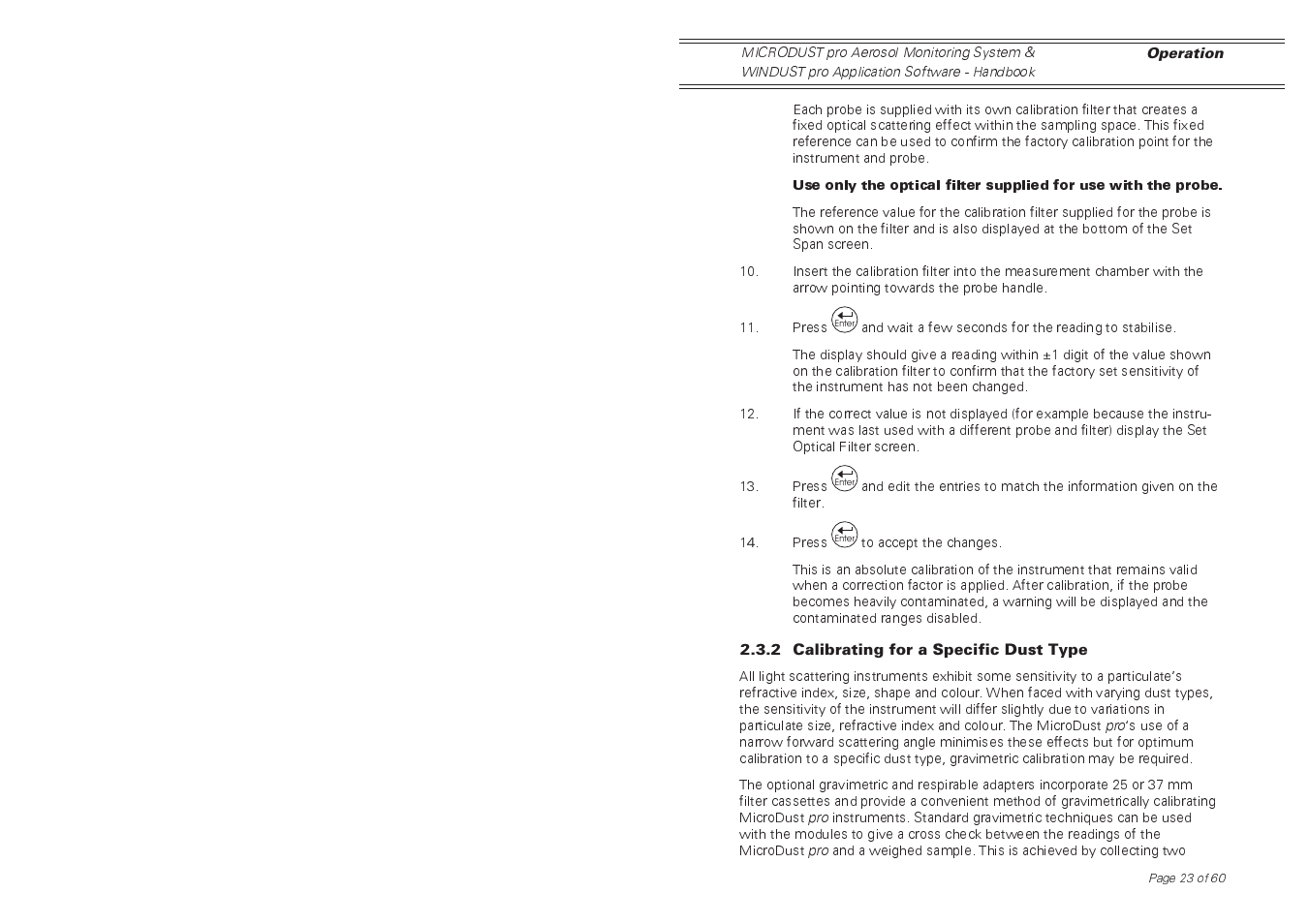 Casella CEL Software for the Microdust dust monitor User Manual | Page 23 / 59