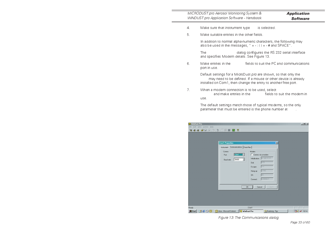 Casella CEL Software for the Microdust dust monitor User Manual | Page 33 / 59