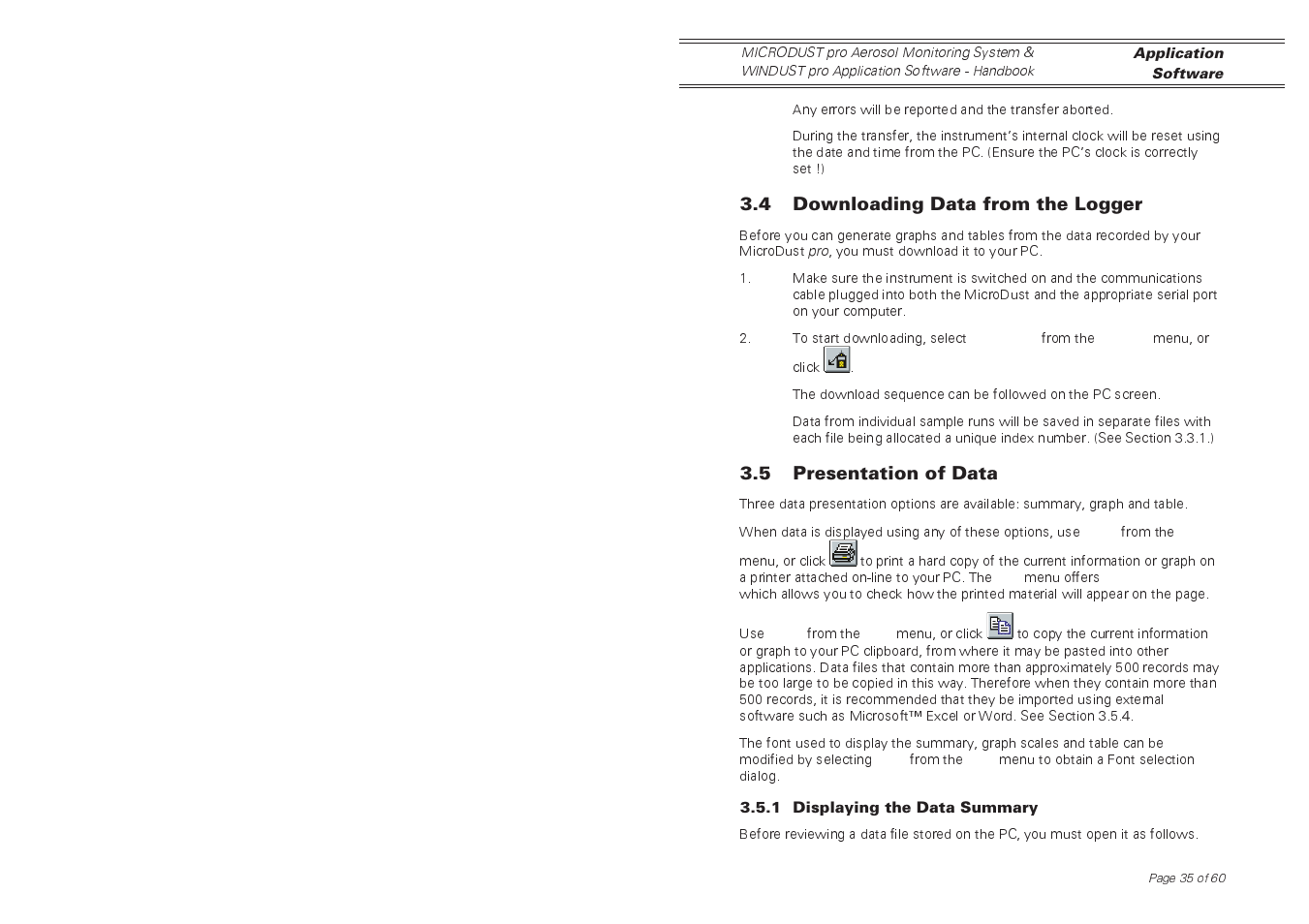 Casella CEL Software for the Microdust dust monitor User Manual | Page 35 / 59