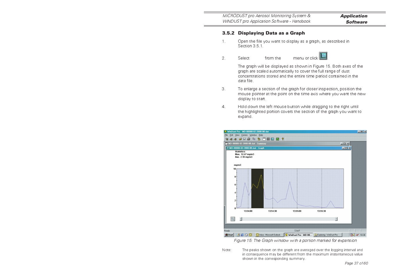 Casella CEL Software for the Microdust dust monitor User Manual | Page 37 / 59