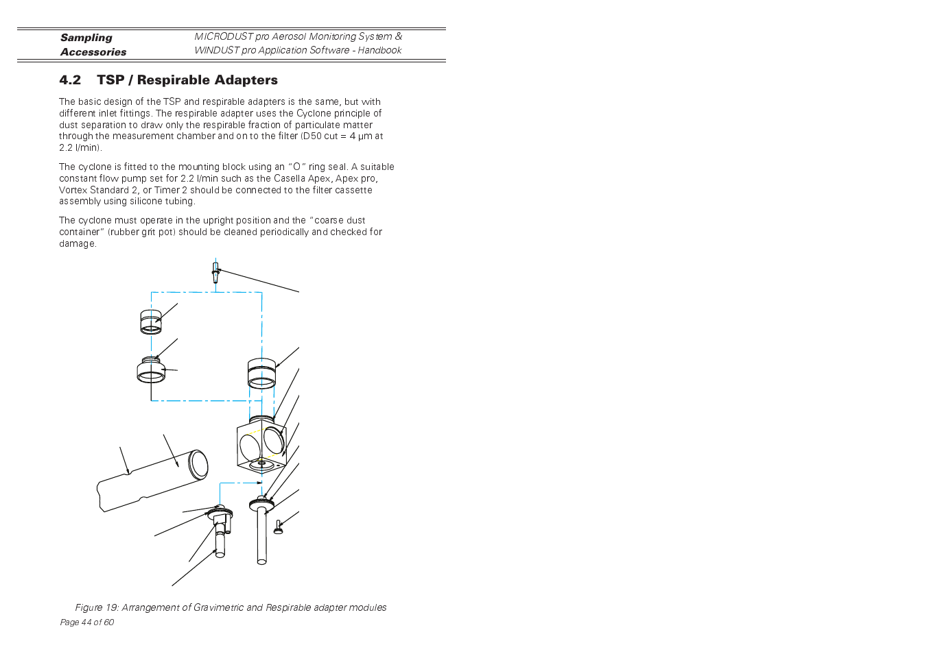 2 tsp / respirable adapters | Casella CEL Software for the Microdust dust monitor User Manual | Page 44 / 59