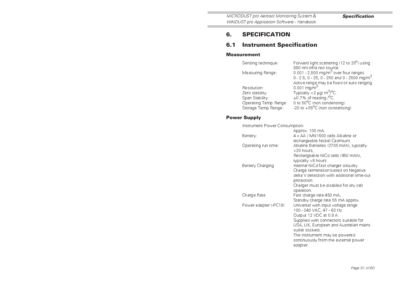 Casella CEL Software for the Microdust dust monitor User Manual | Page 51 / 59