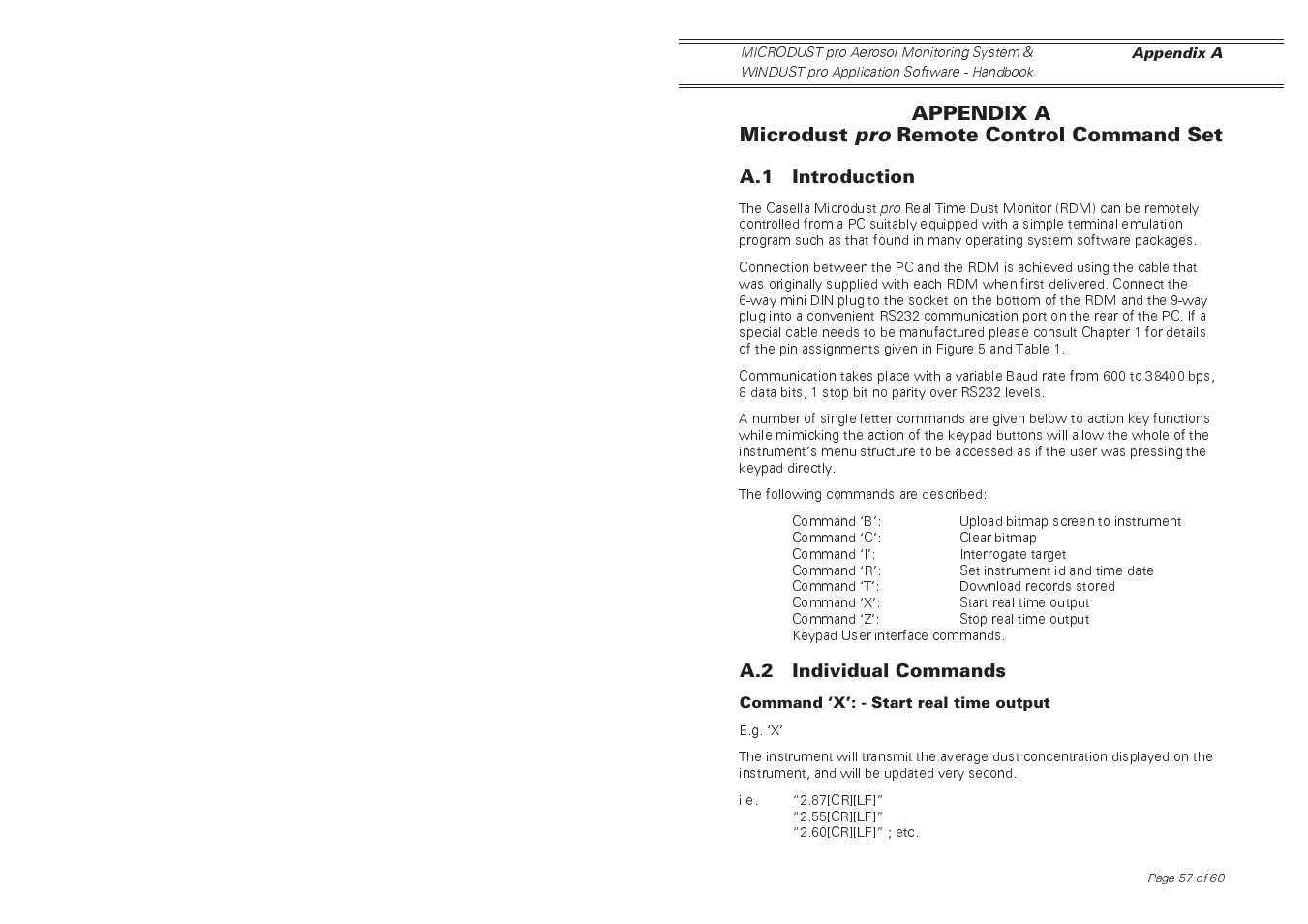 Casella CEL Software for the Microdust dust monitor User Manual | Page 55 / 59