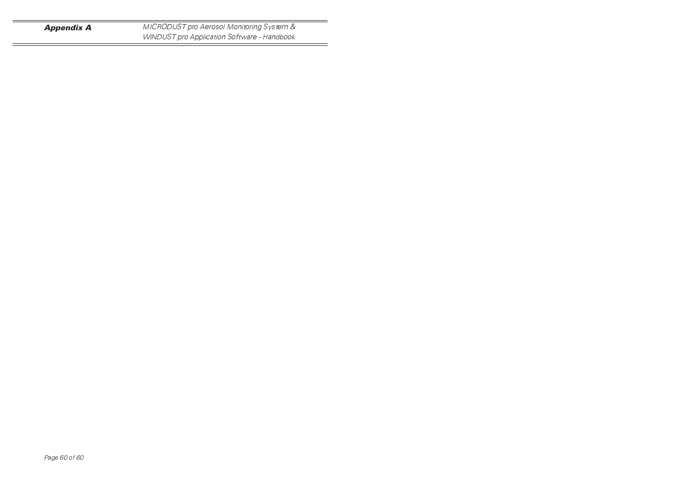 Casella CEL Software for the Microdust dust monitor User Manual | Page 58 / 59
