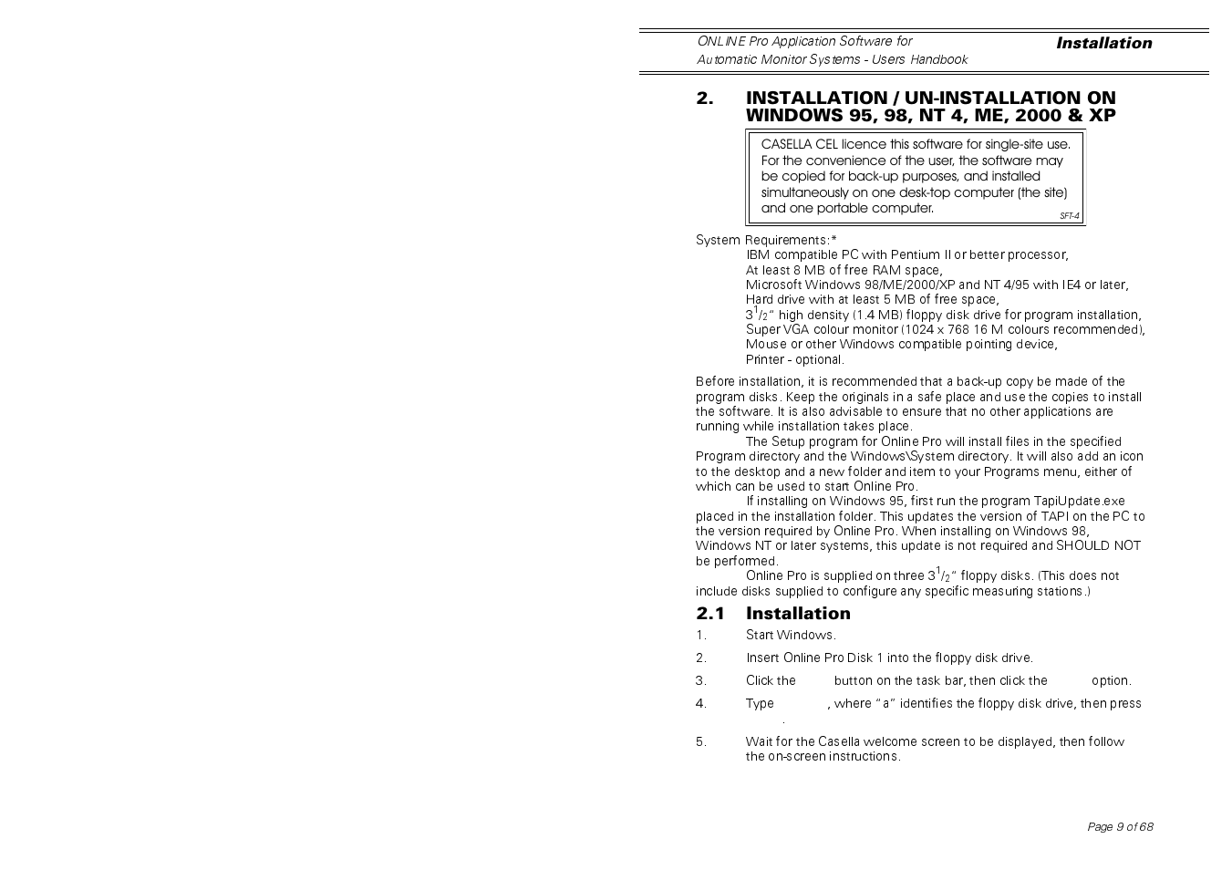 Casella CEL Software for Nomad (Standard Operation) User Manual | Page 9 / 34