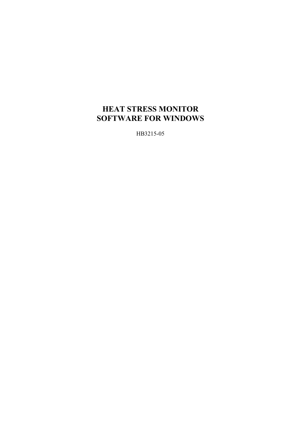 Casella CEL Software for Heat Stress Monitor HSM100 User Manual | 16 pages