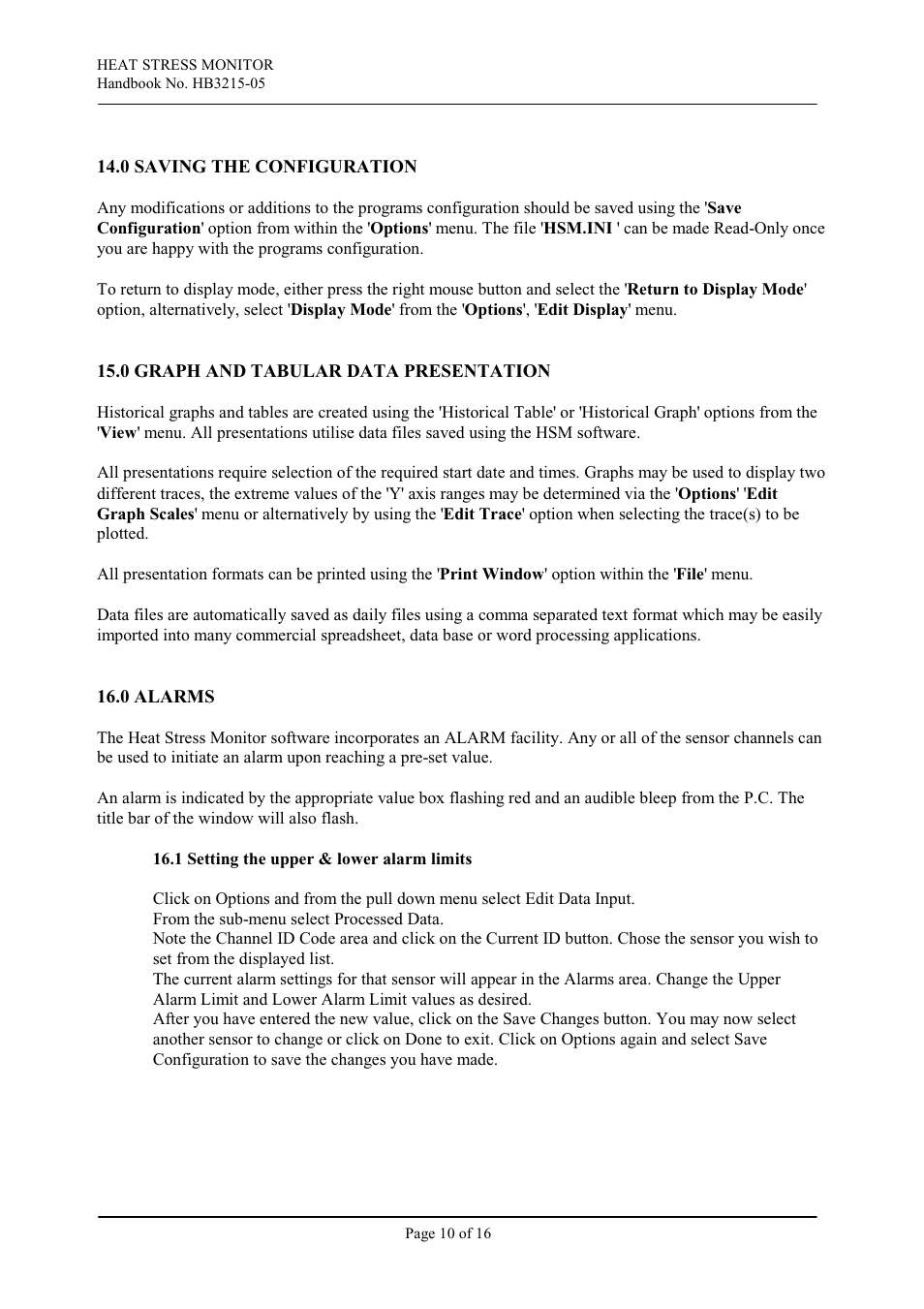 Casella CEL Software for Heat Stress Monitor HSM100 User Manual | Page 10 / 16