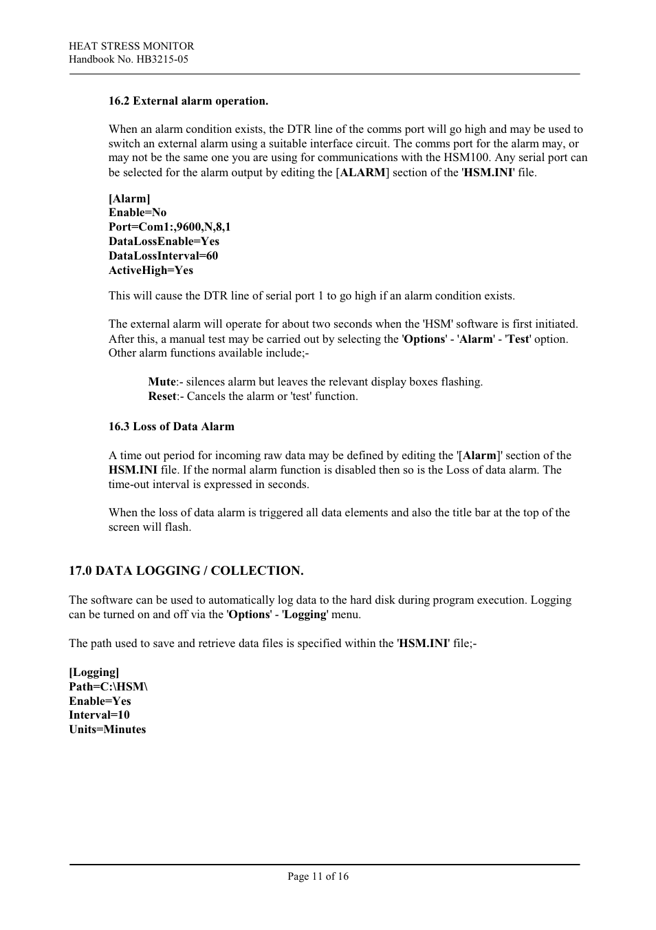 Casella CEL Software for Heat Stress Monitor HSM100 User Manual | Page 11 / 16