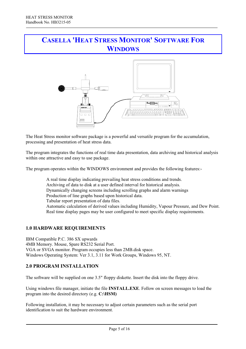 Casella CEL Software for Heat Stress Monitor HSM100 User Manual | Page 5 / 16