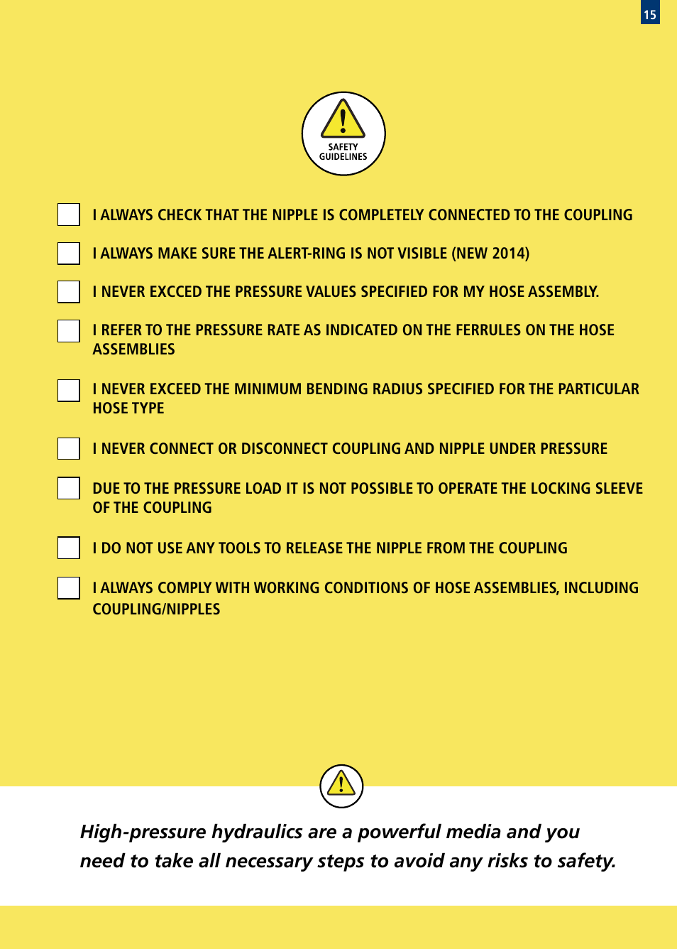 CEJN Work Safely Onboard Ships User Manual | Page 15 / 20