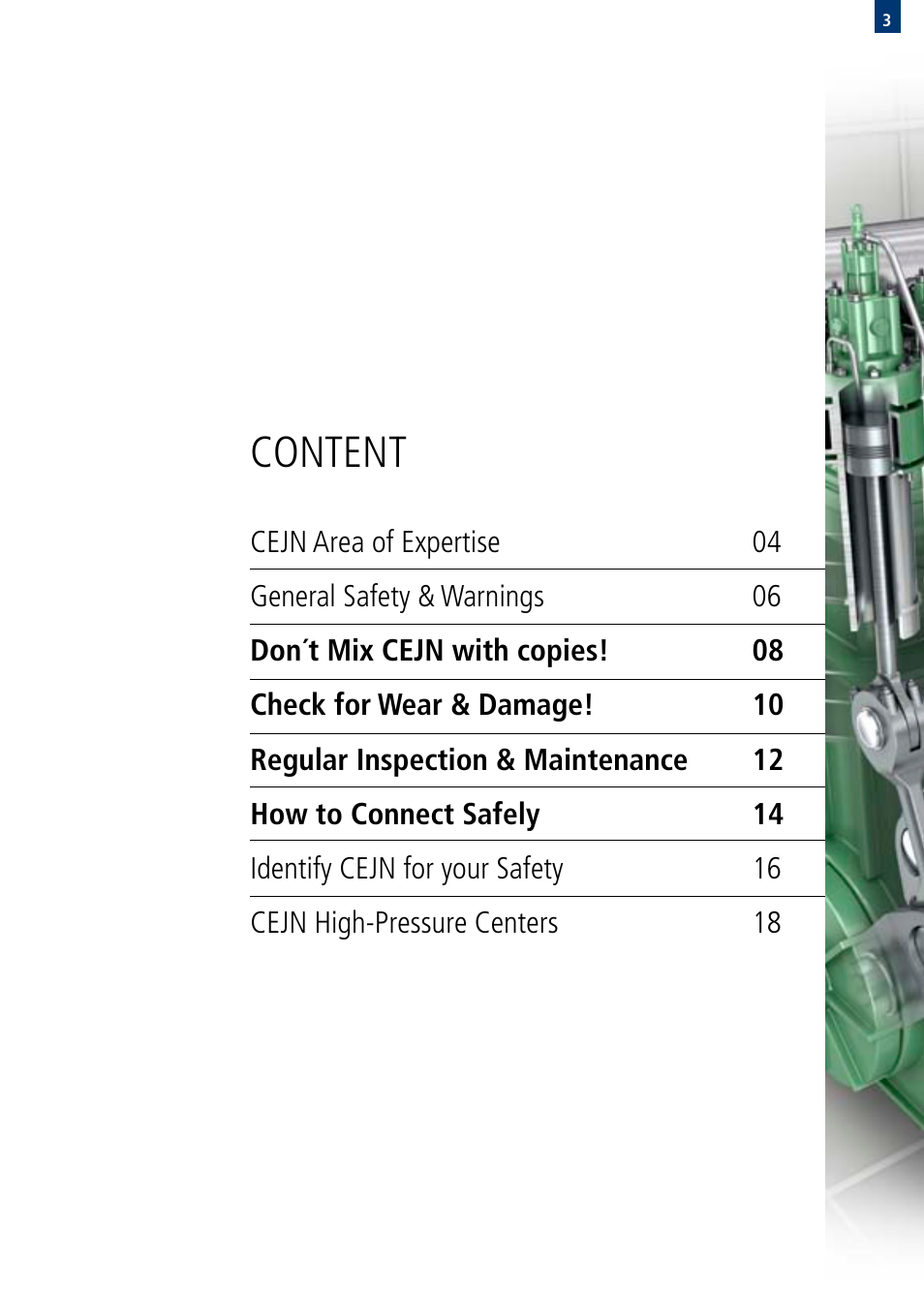 Content | CEJN Work Safely Onboard Ships User Manual | Page 3 / 20
