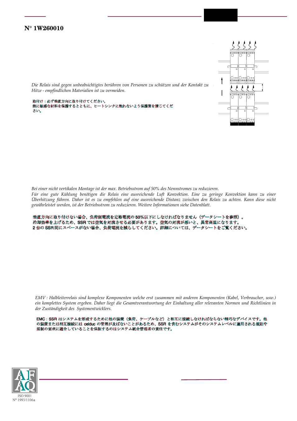 Celduc, Celpac | Celduc N° 1W260010 - celpac® range User Manual | Page 3 / 4