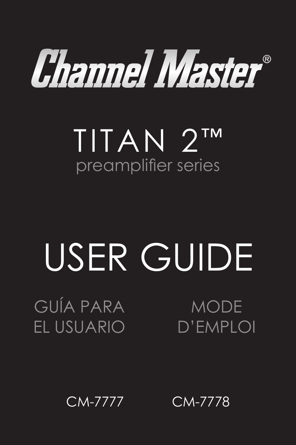 Channel Master Titan 2 Preamplifiers (7777) User Manual | 24 pages