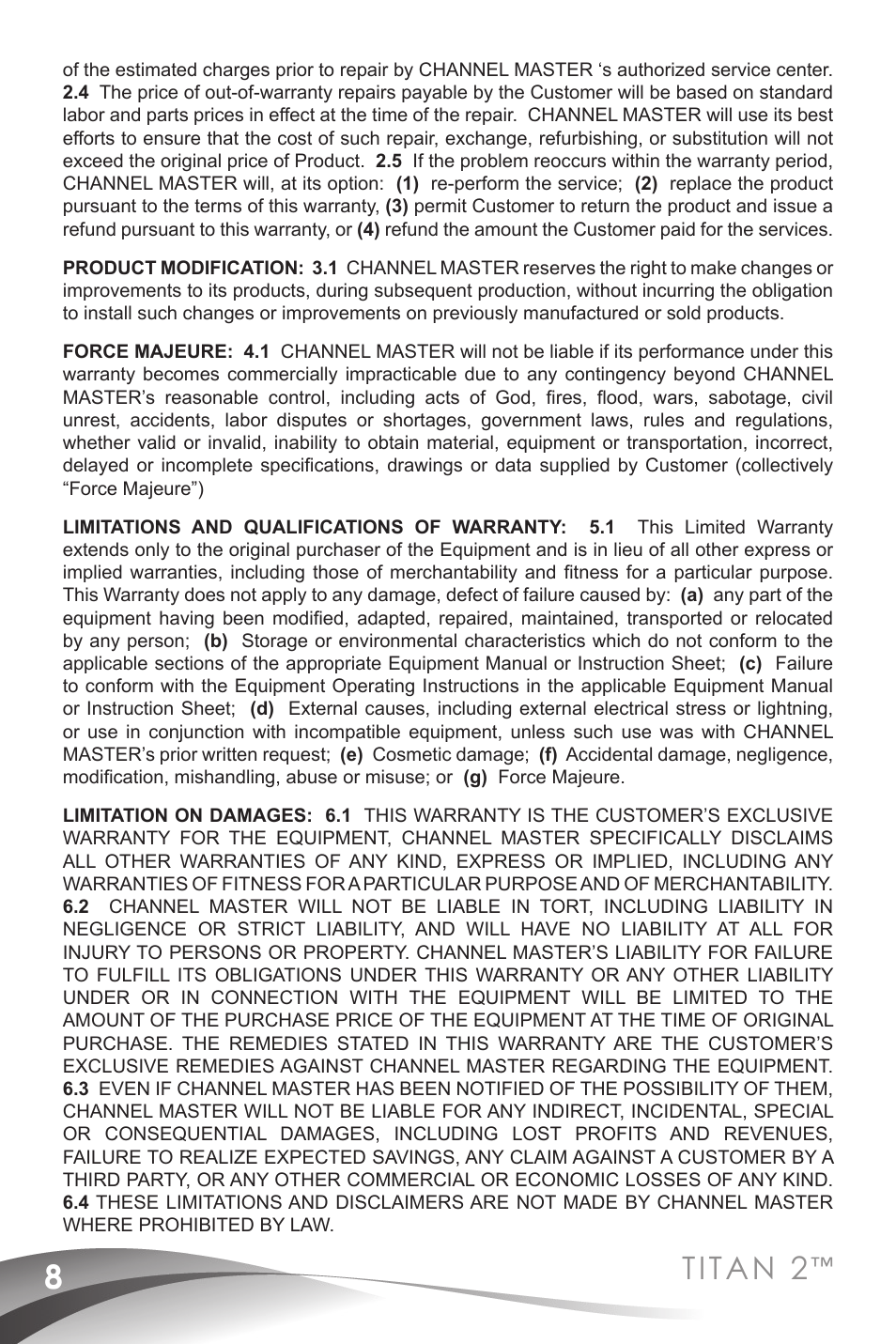 Titan 2 | Channel Master Titan 2 Preamplifiers (7777) User Manual | Page 10 / 24