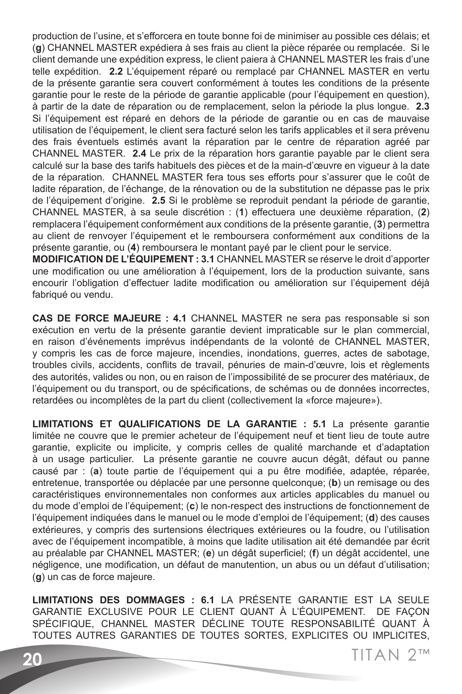 Titan 2 | Channel Master Titan 2 Preamplifiers (7777) User Manual | Page 22 / 24