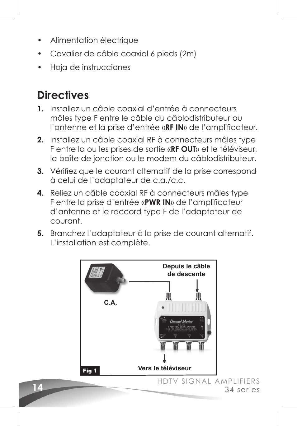 Directives | Channel Master Ultra Mini Amplifiers (3410) User Manual | Page 16 / 20