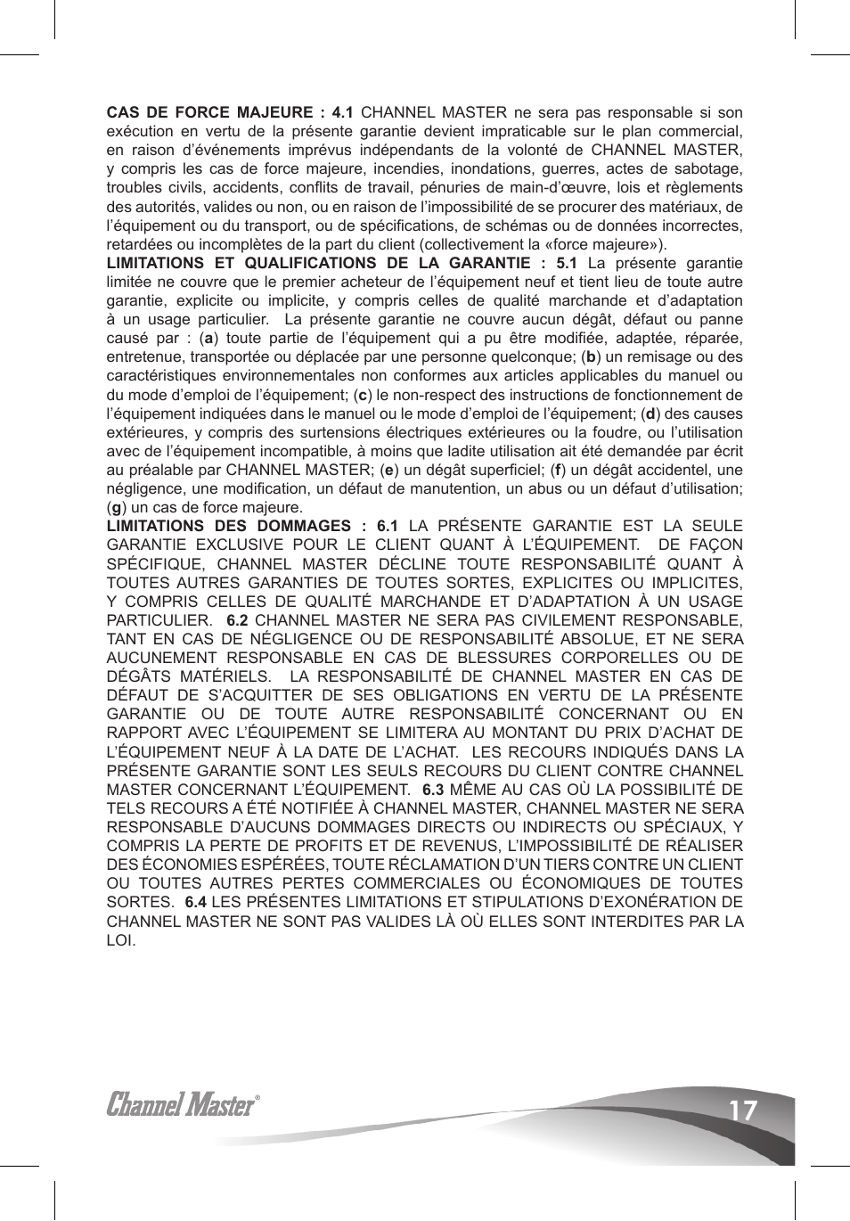 Channel Master Ultra Mini Amplifiers (3410) User Manual | Page 19 / 20