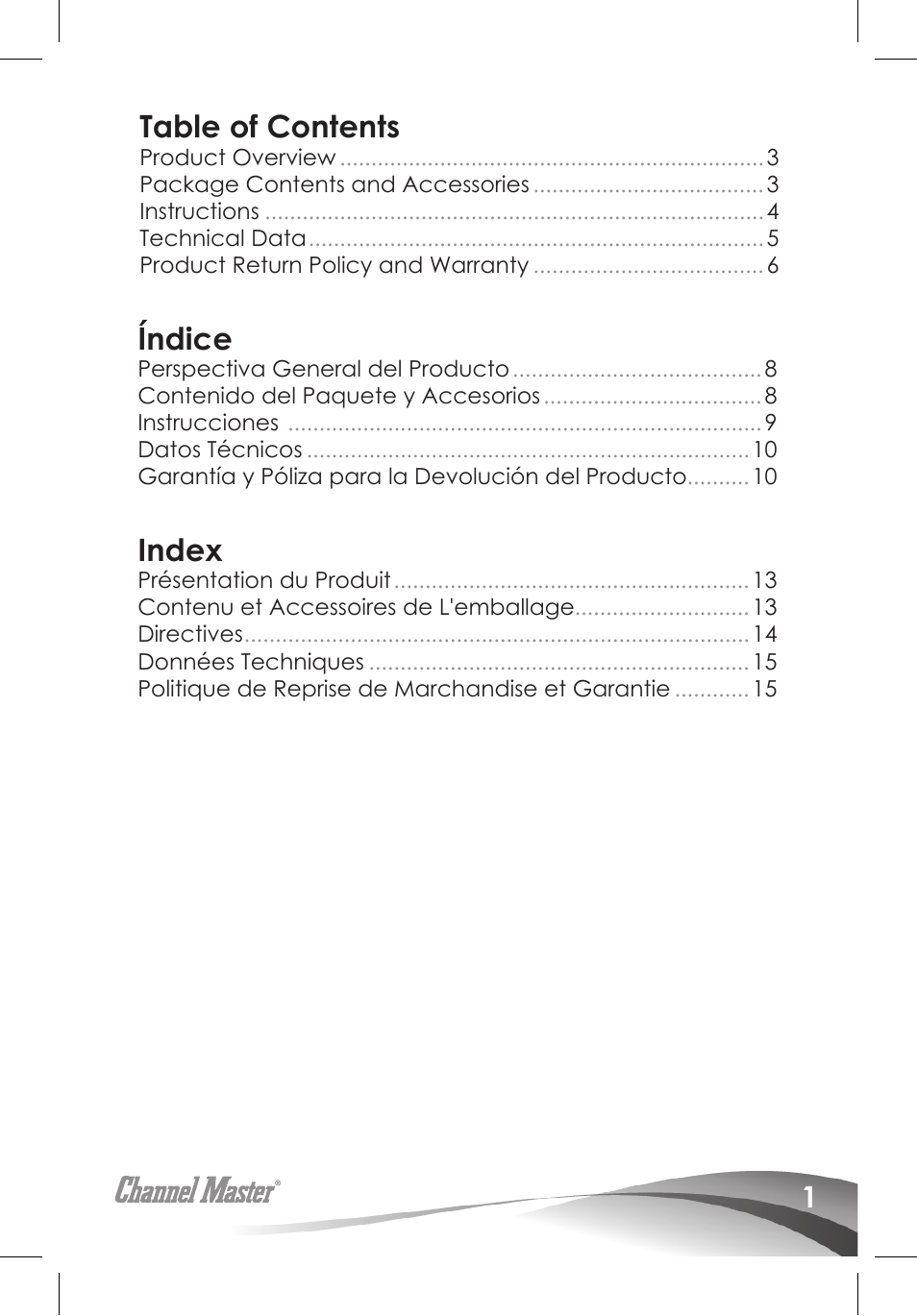 Channel Master Ultra Mini Amplifiers (3410) User Manual | Page 3 / 20