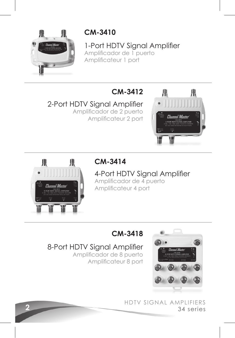 Channel Master Ultra Mini Amplifiers (3410) User Manual | Page 4 / 20