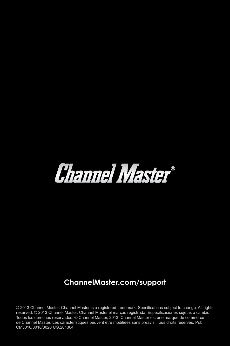 Channel Master Advantage 100 (3020) User Manual | Page 36 / 36